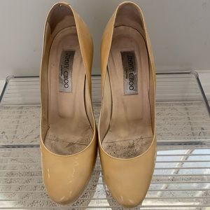 Jimmy Choo patent platform pumps 36.5